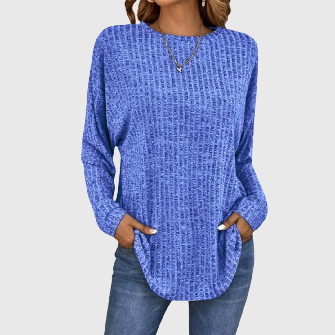 Juno-Rose - Women's Relaxed Jumper in Knit with Long Sleeves - photo 2