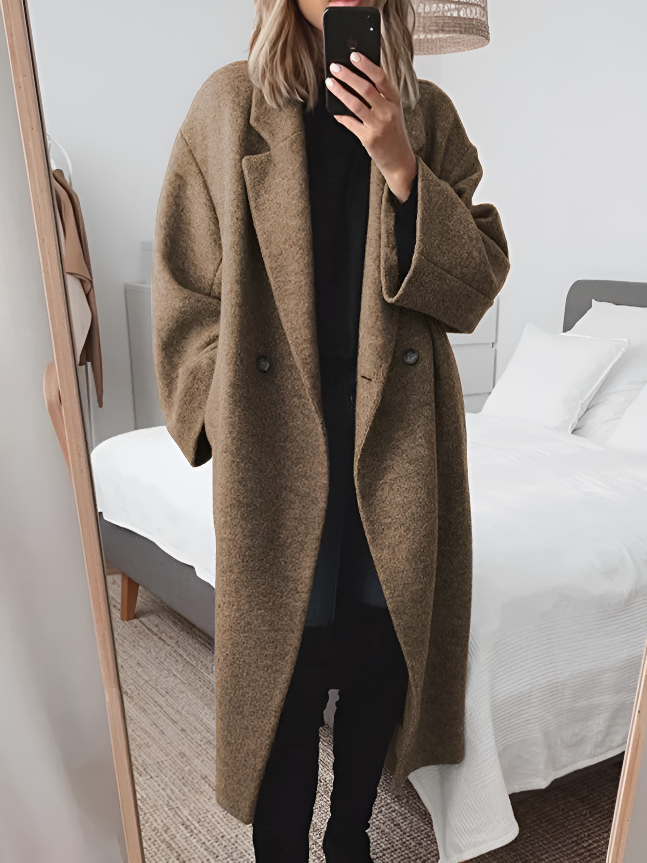 Kasey - Women's Oversized Double Breasted Coat - photo 2