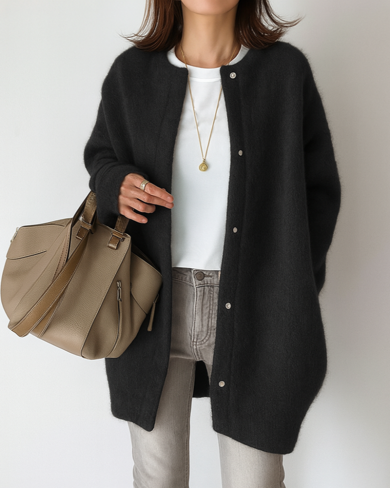 Katrina - Women's Relaxed Cardigan with Button Front - photo 2