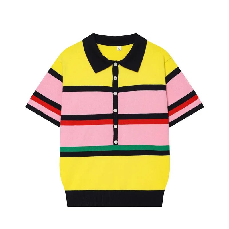 Katya - Women's Jumper in Knit with Colour Blocking - photo 5