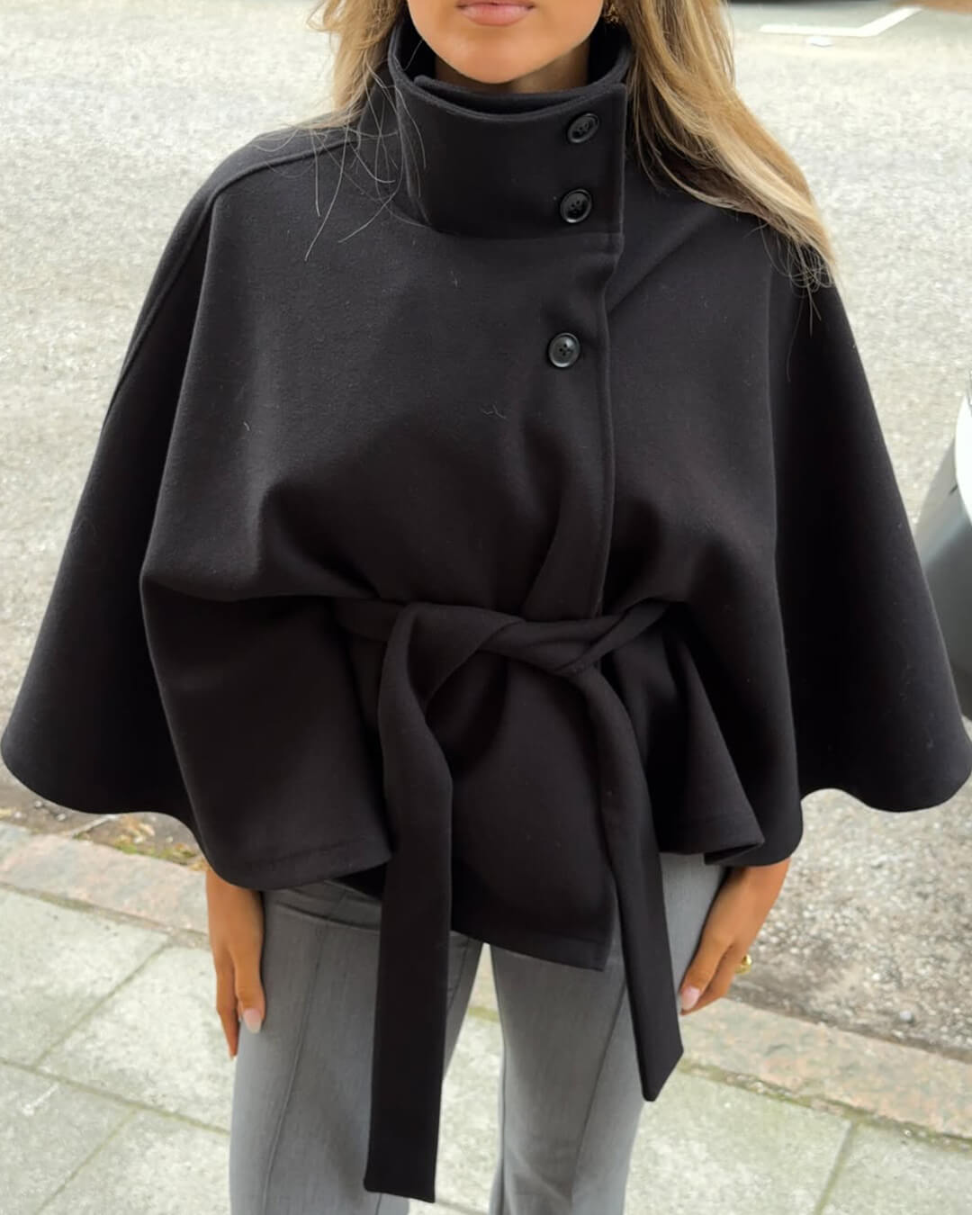 Kaya - Women's Wrap Cape with Ruching - photo 6