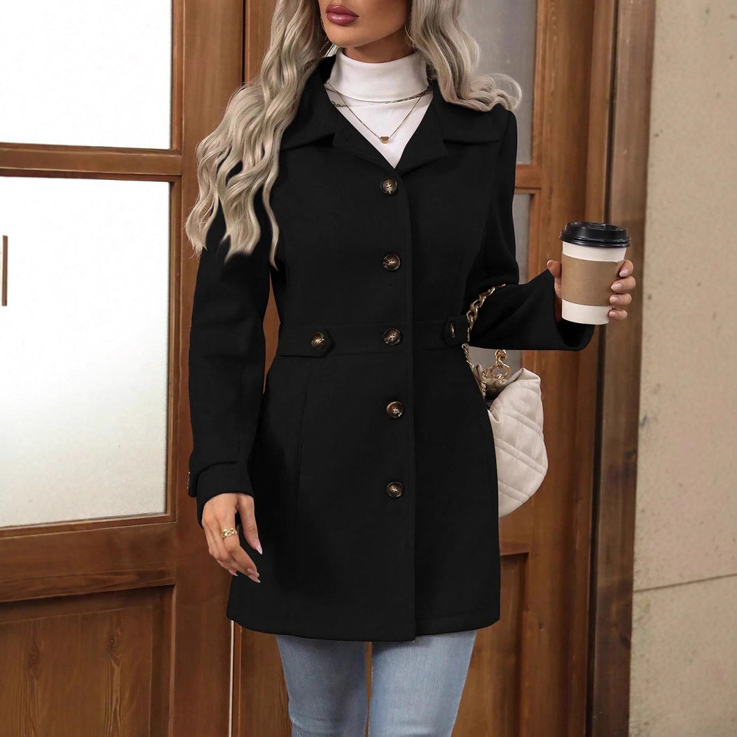 Kaylene - Women's Trench Coat with Button Front - photo 10