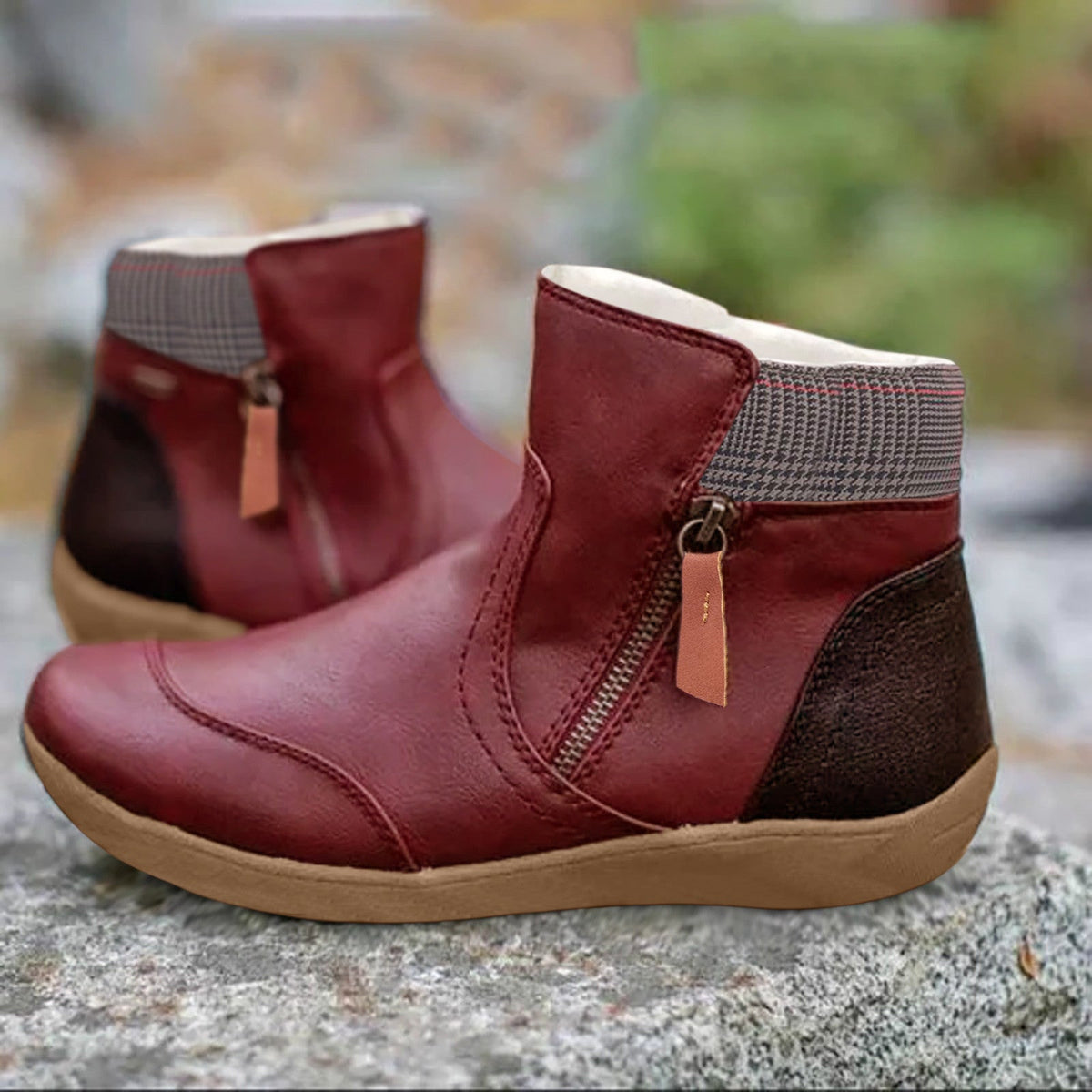 Kestrel-Rae - Women's Ankle Boots with Side Zip and Ribbed Cuff - photo 5