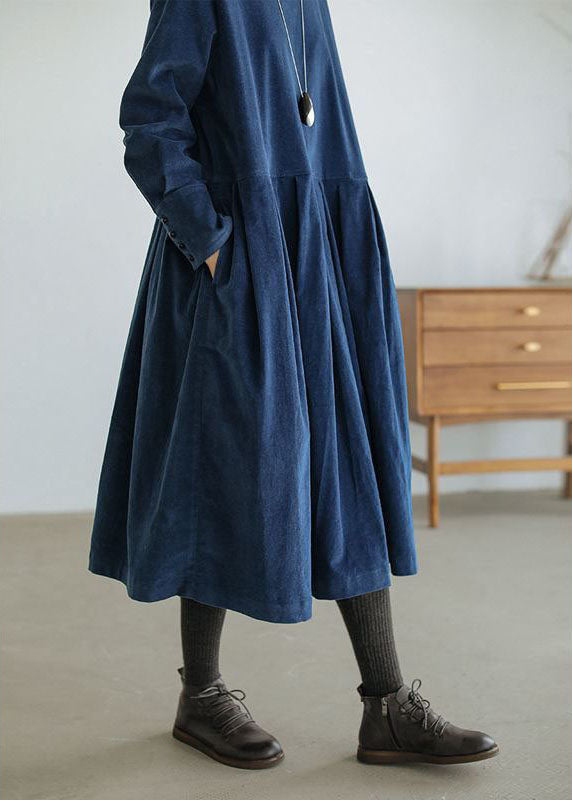 Laura - Women's Flowing Midi Dress with Long Sleeves - photo 6
