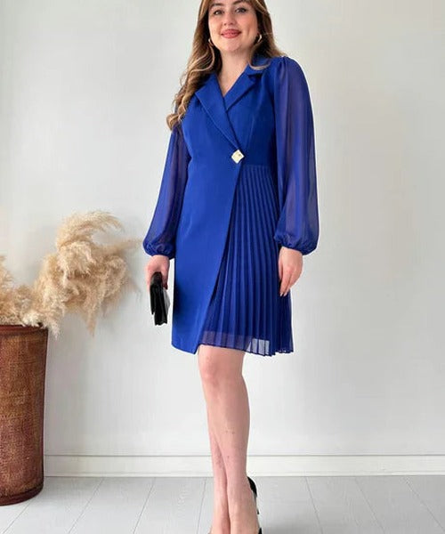 Lauren - Women's Pleated Mini Dress - photo 10