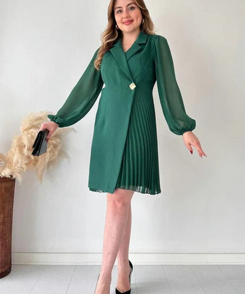 Lauren - Women's Pleated Mini Dress - photo 13