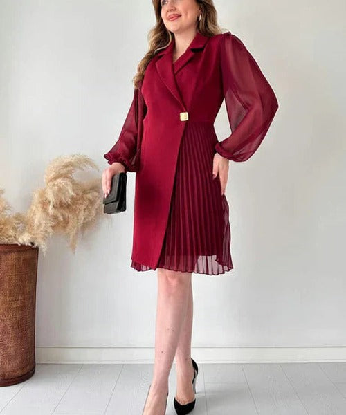 Lauren - Women's Pleated Mini Dress - photo 6