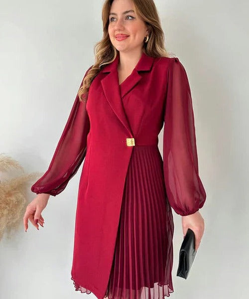 Lauren - Women's Pleated Mini Dress - photo 8
