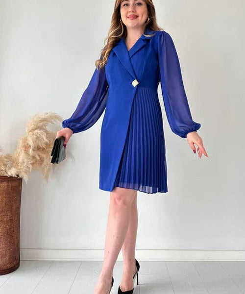 Lauren - Women's Pleated Mini Dress - photo 9