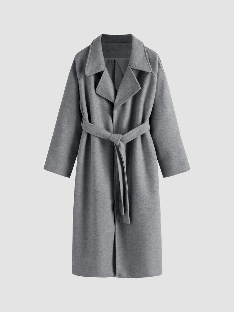 Laurie - Women's Belted Longline Coat - photo 6
