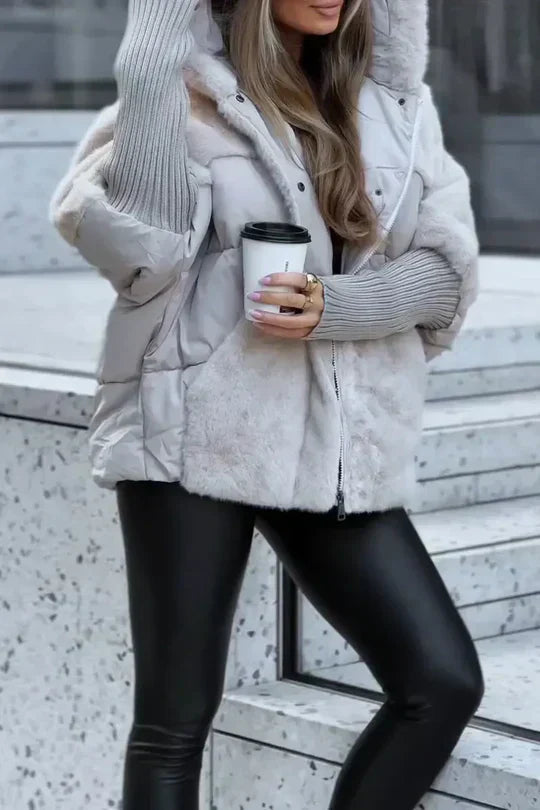 Lettie - Women's Faux Fur Panel Winter Jacket - photo 11