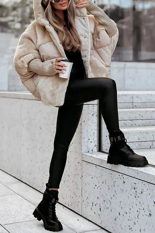 Lettie - Women's Faux Fur Panel Winter Jacket - photo 6