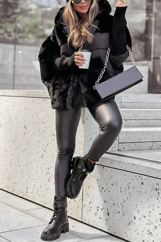 Lettie - Women's Faux Fur Panel Winter Jacket - photo 8