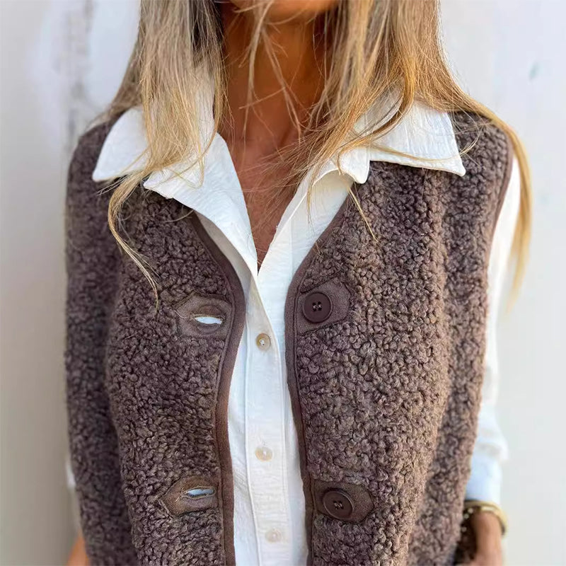 Lexie - Women's Gilet with Button Front - photo 3