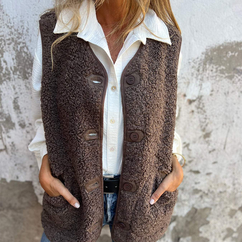 Lexie - Women's Gilet with Button Front - photo 5
