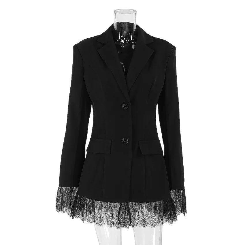 Lily - Women's Blazer in Lace Trim with Collar - photo 6