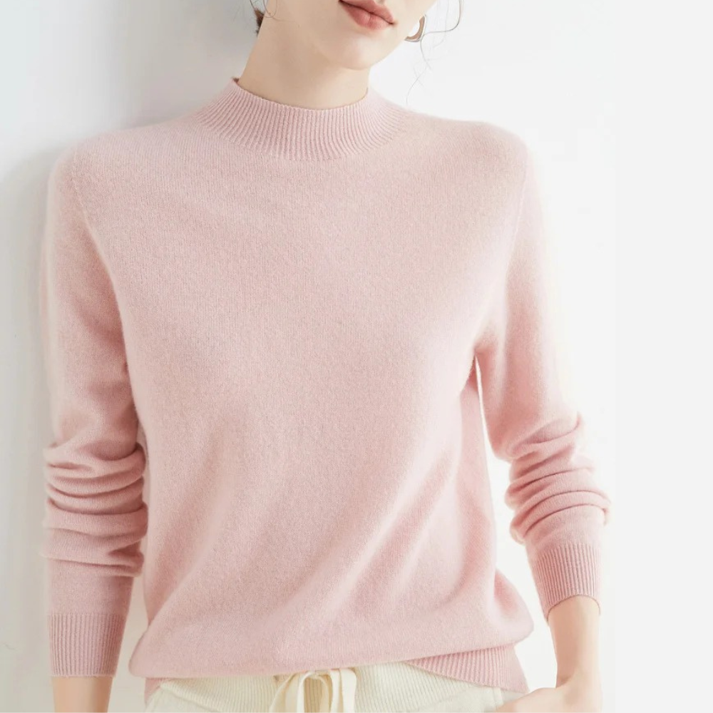 Lizzie - Women's Jumper in Knit with Roll Neck - photo 3