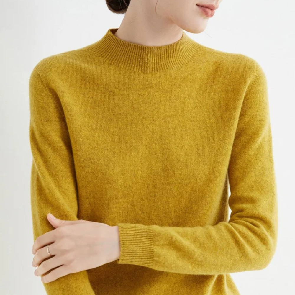 Lizzie - Women's Jumper in Knit with Roll Neck - photo 4