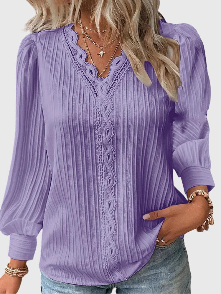 Lora - Women's Pleated Pullover Blouse - photo 5