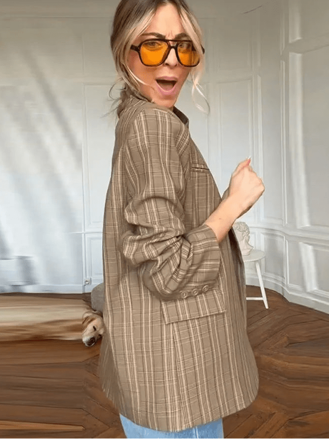 Lucia - Women's Jacket in Stripe with Collar - photo 5