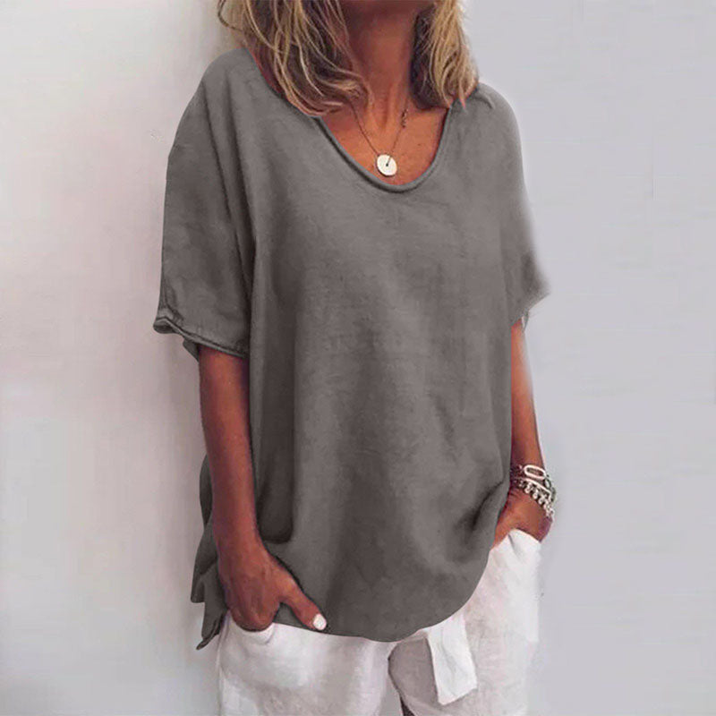 Sophie - Women's Relaxed Loose Fit Shirt in Cotton & Linen | Plus Size Available