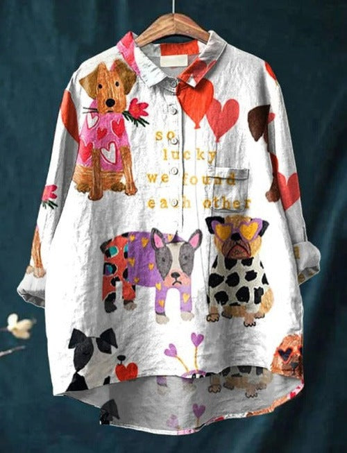 Summer - Women's Playful Print Blouse (Plus Size Available) - photo 4