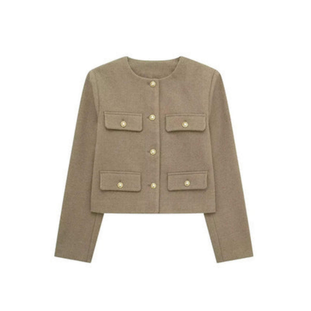 Maeve - Women's Cropped Jacket with Button Front - photo 10
