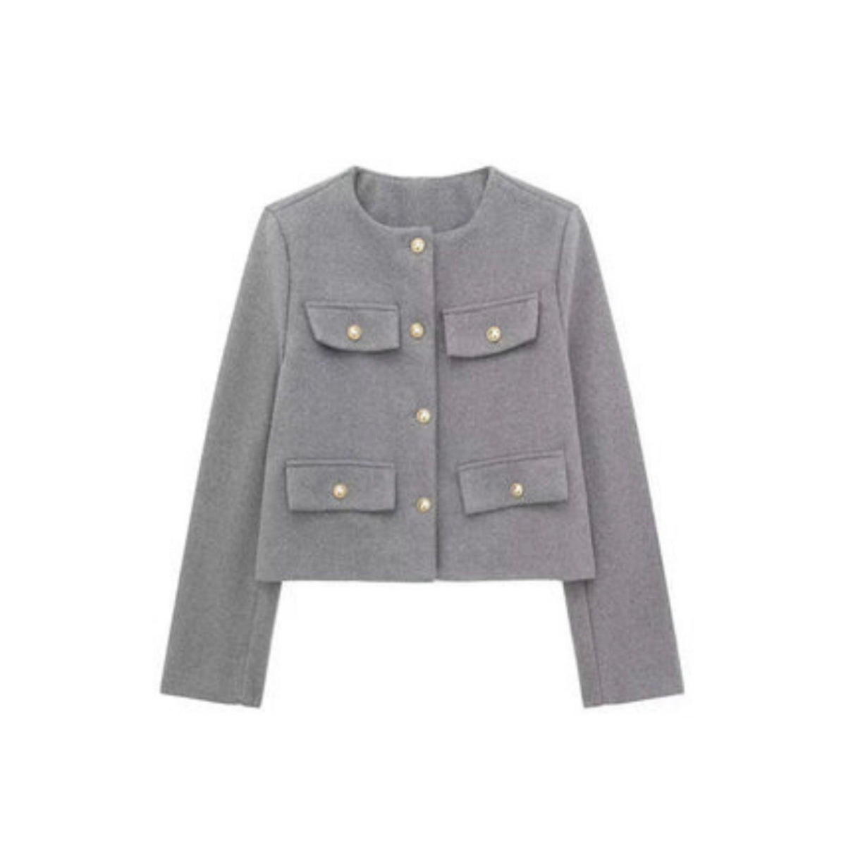 Maeve - Women's Cropped Jacket with Button Front - photo 12