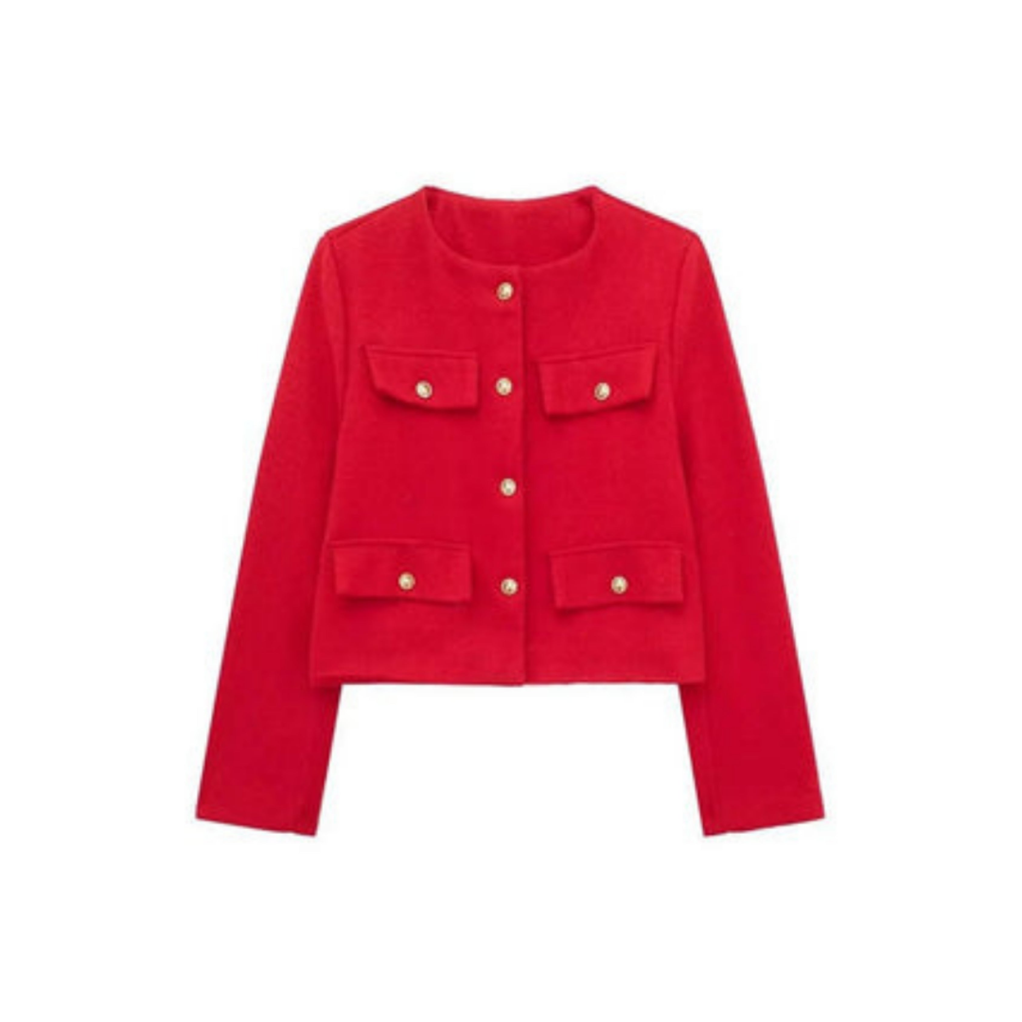 Maeve - Women's Cropped Jacket with Button Front - photo 13