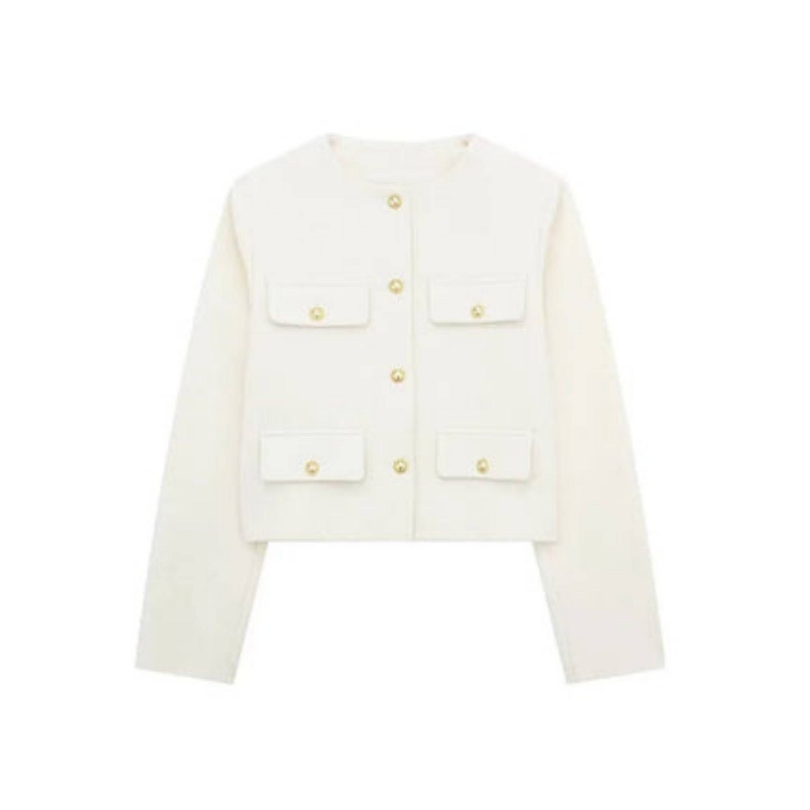 Maeve - Women's Cropped Jacket with Button Front - photo 14
