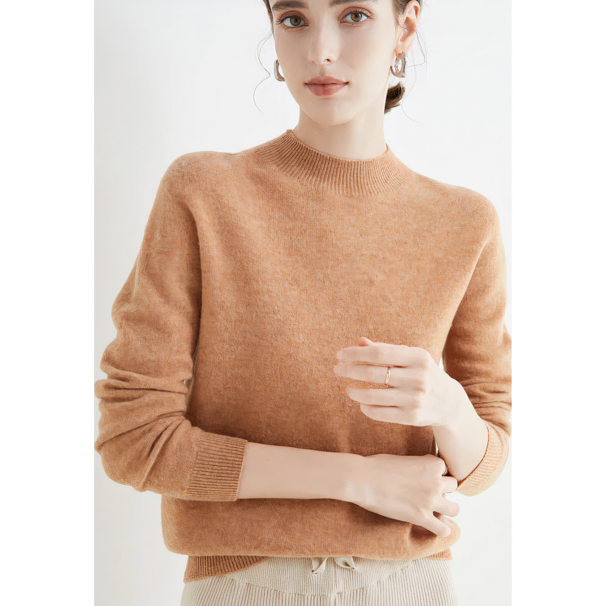 Maia - Women's Relaxed Jumper with Roll Neck - photo 10