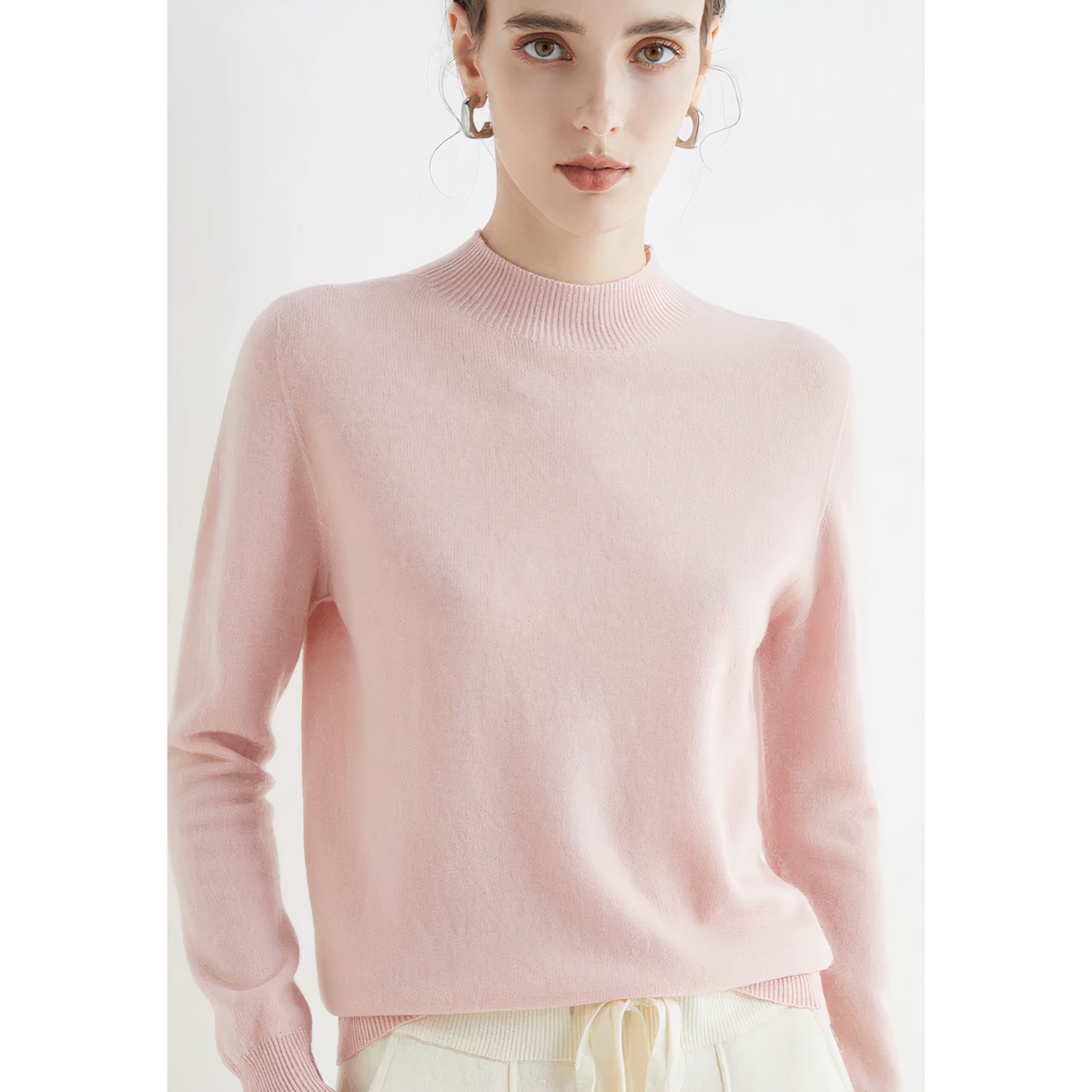 Maia - Women's Relaxed Jumper with Roll Neck - photo 6