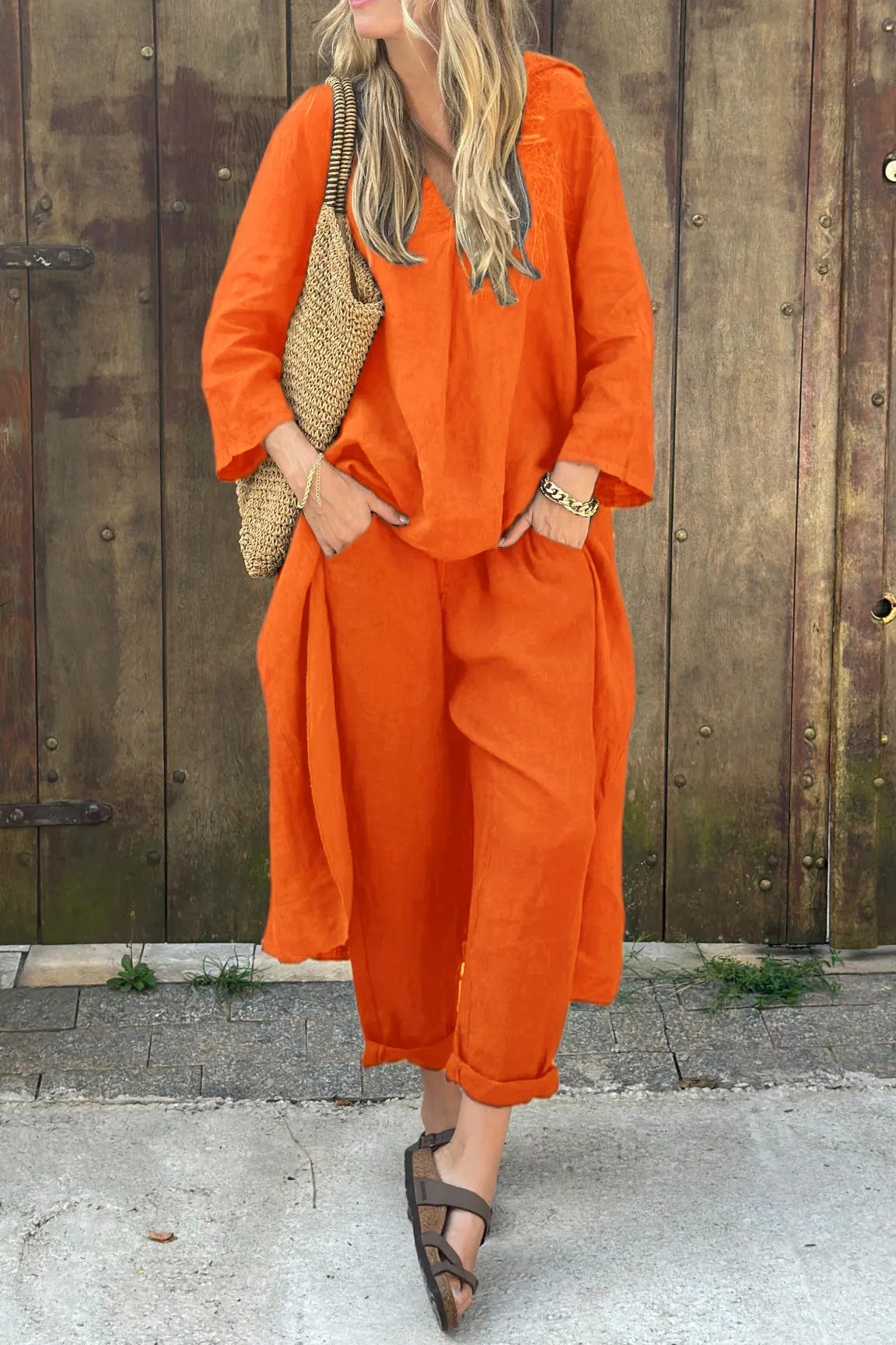 Maia - Women's Relaxed Wide-Leg Two-Piece Set with Trousers - photo 4