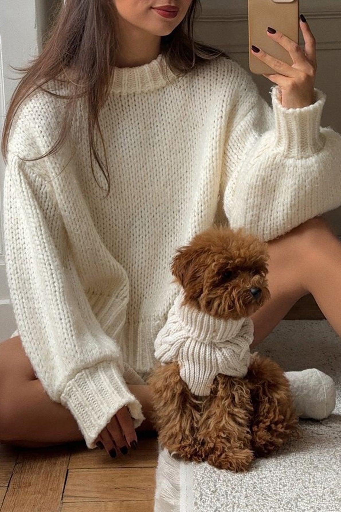 Mandy - Women's Relaxed Jumper with Collar - photo 7