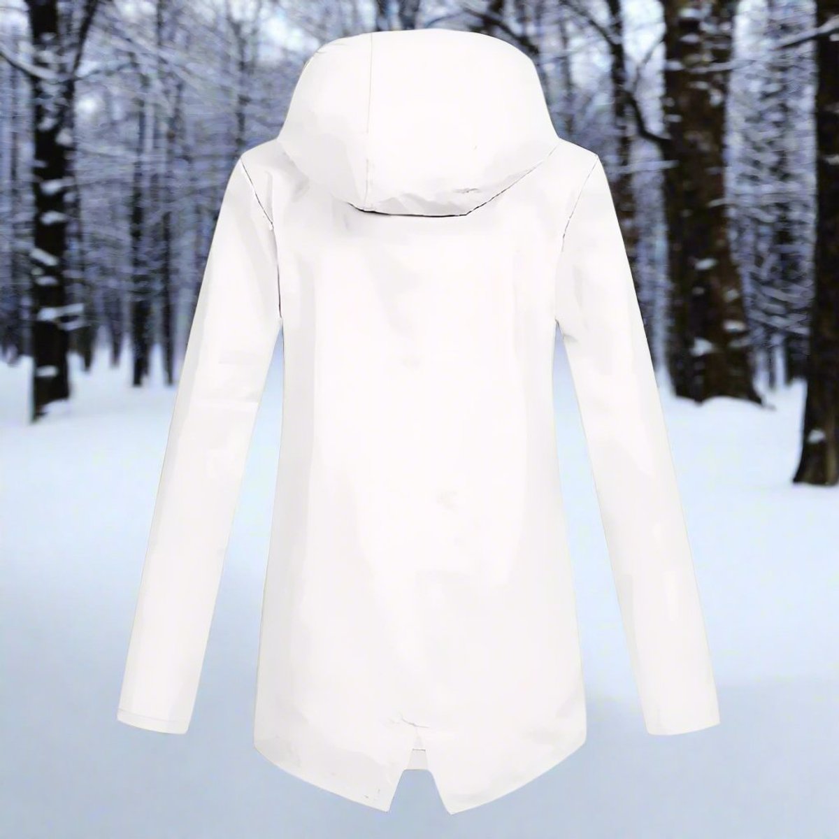 Maren - Women's Waterproof Hooded Rain Jacket Zip-up Longline - photo 10
