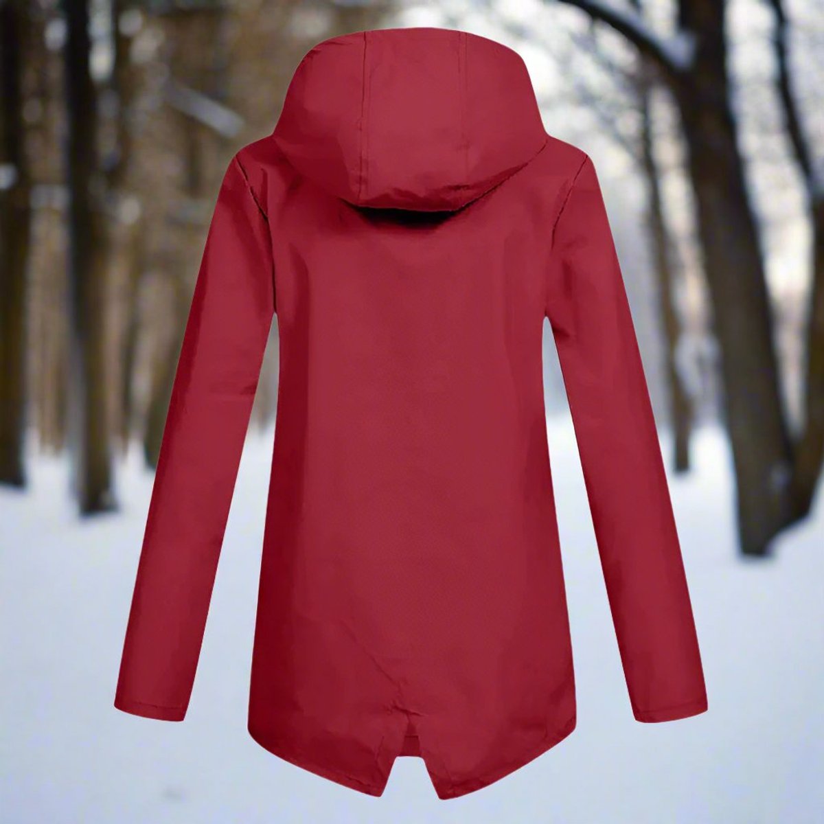 Maren - Women's Waterproof Hooded Rain Jacket Zip-up Longline - photo 11