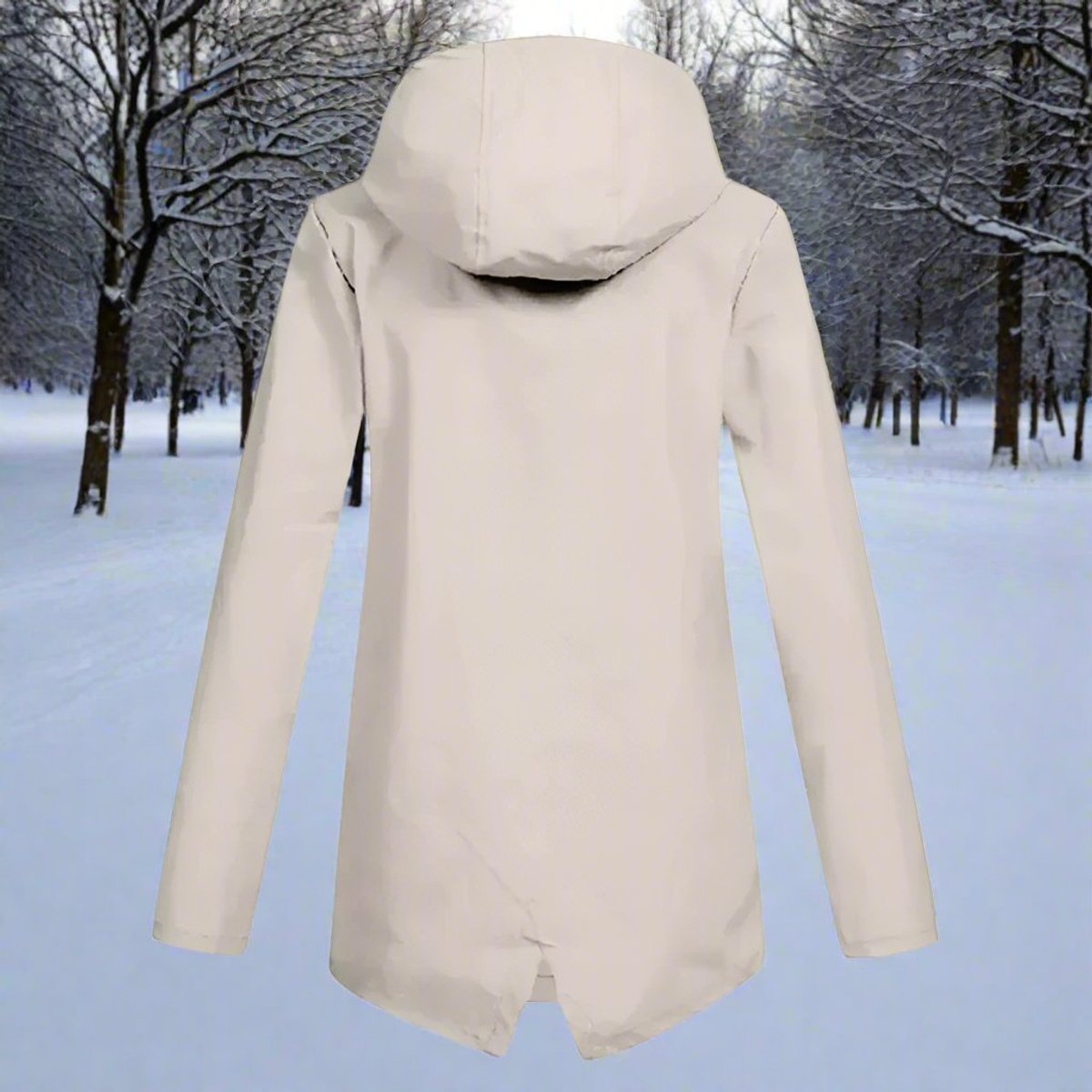 Maren - Women's Waterproof Hooded Rain Jacket Zip-up Longline - photo 2