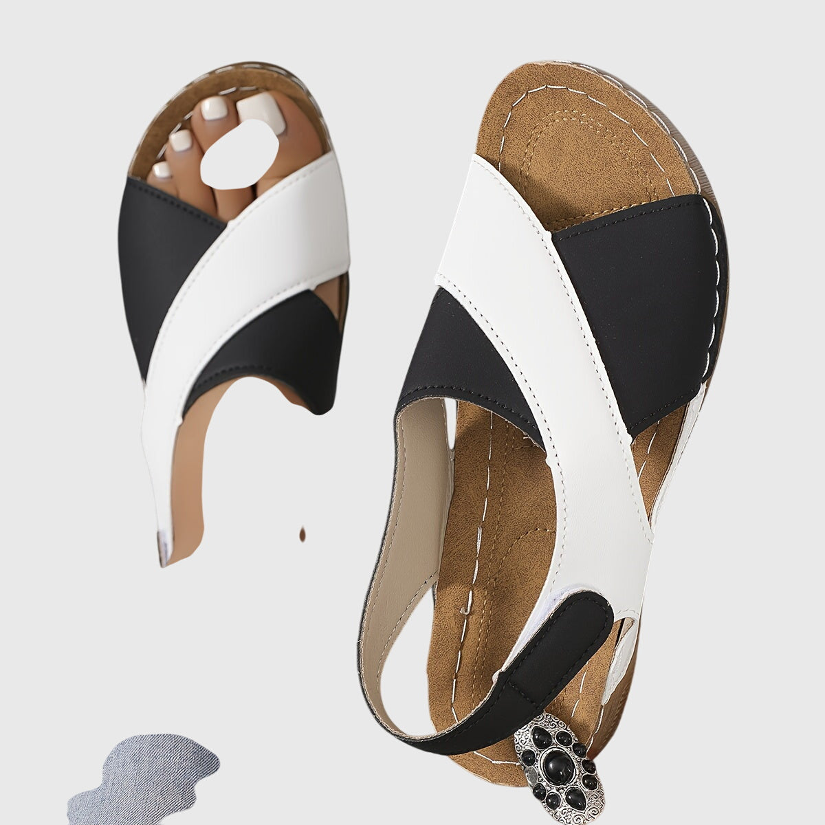 Marietta - Women's Orthopedic Sandals with Cushioned Footbed - photo 5