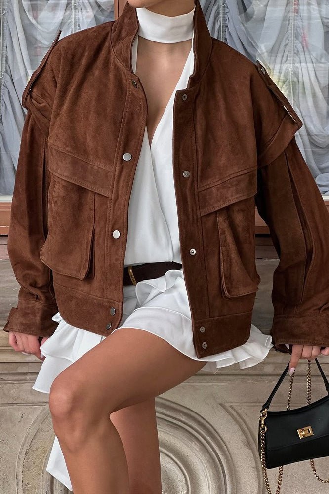 Marina - Women's Relaxed Jacket with Side Pockets - photo 3