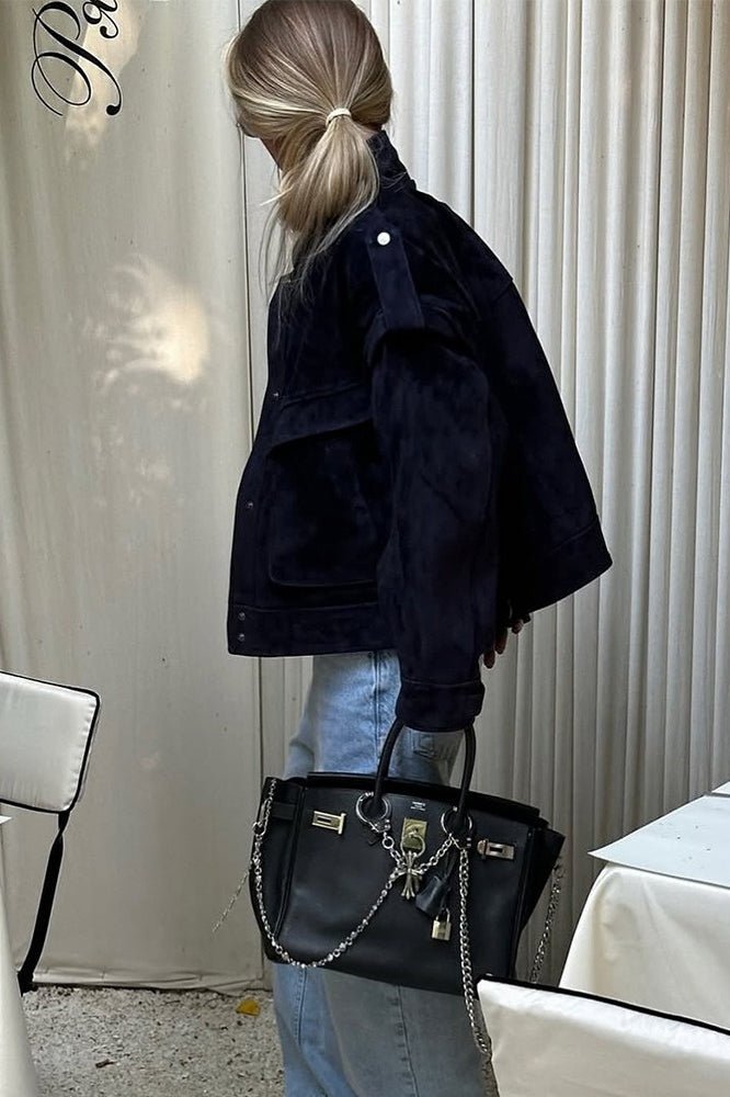 Marina - Women's Relaxed Jacket with Side Pockets - photo 9