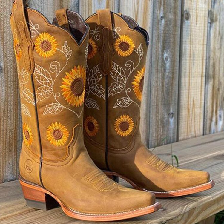 Marlee - Women's Embroidered Western Boots with Pointed Toe - photo 1