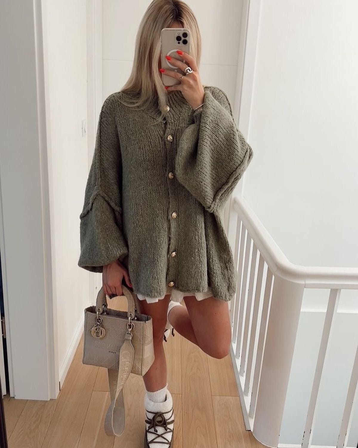 Marlene - Women's Wrap Cardigan with Button Front - photo 6