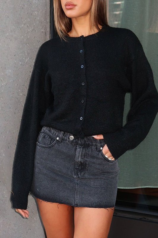 Maxine - Women's Cardigan in Knit with Button Front - photo 3