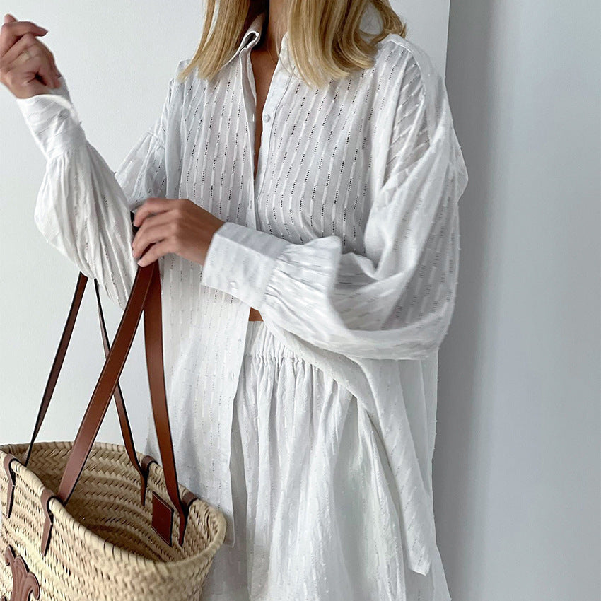 Meara - Women's Relaxed Two-Piece Set in Embroidery - photo 11