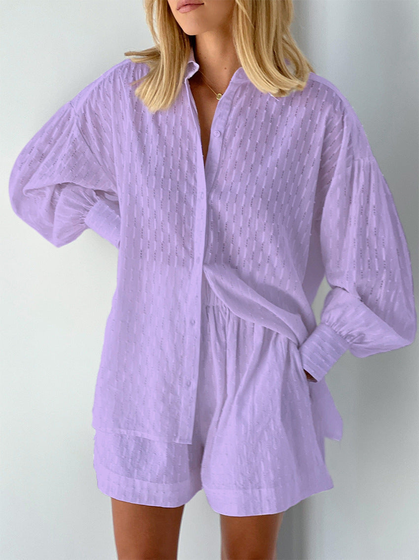 Meara - Women's Relaxed Two-Piece Set in Embroidery - photo 2