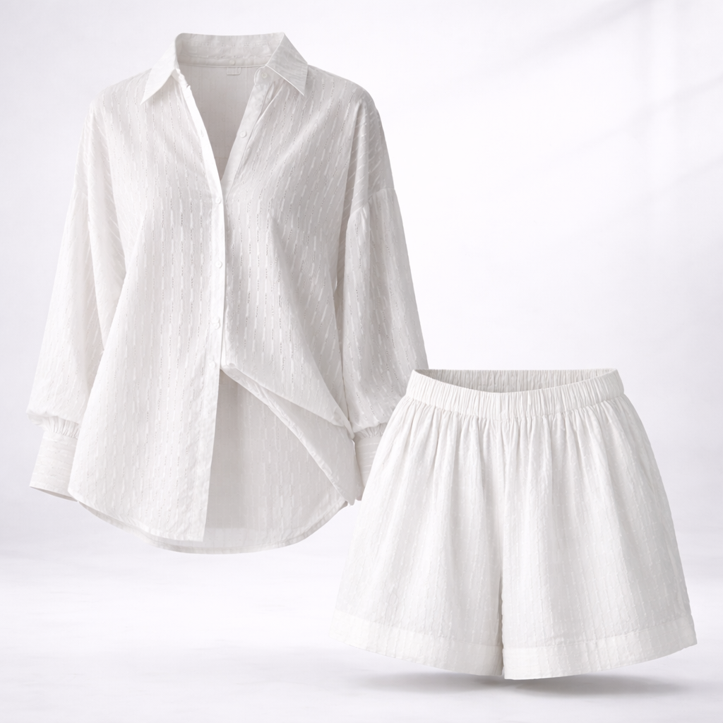 Meara - Women's Relaxed Two-Piece Set in Embroidery - photo 9