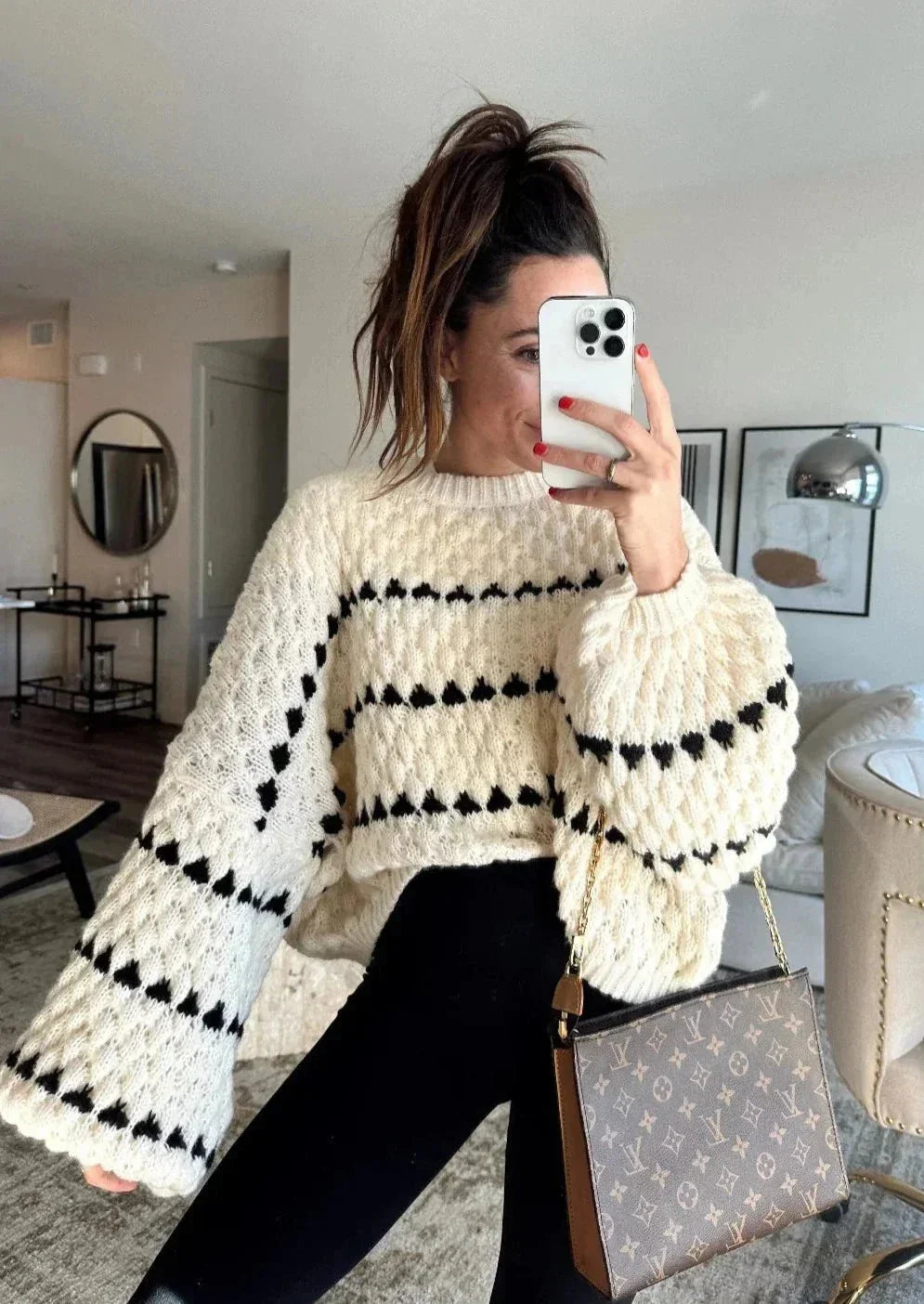 Michele - Women's Wrap Jumper in Knit - photo 2