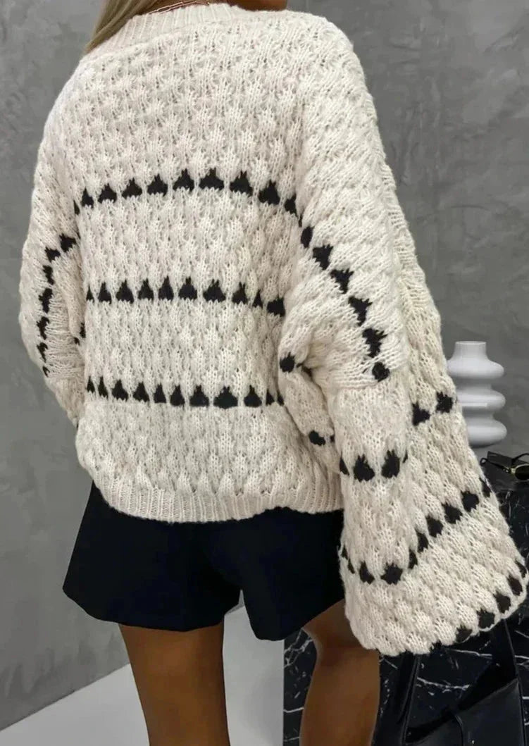 Michele - Women's Wrap Jumper in Knit - photo 6