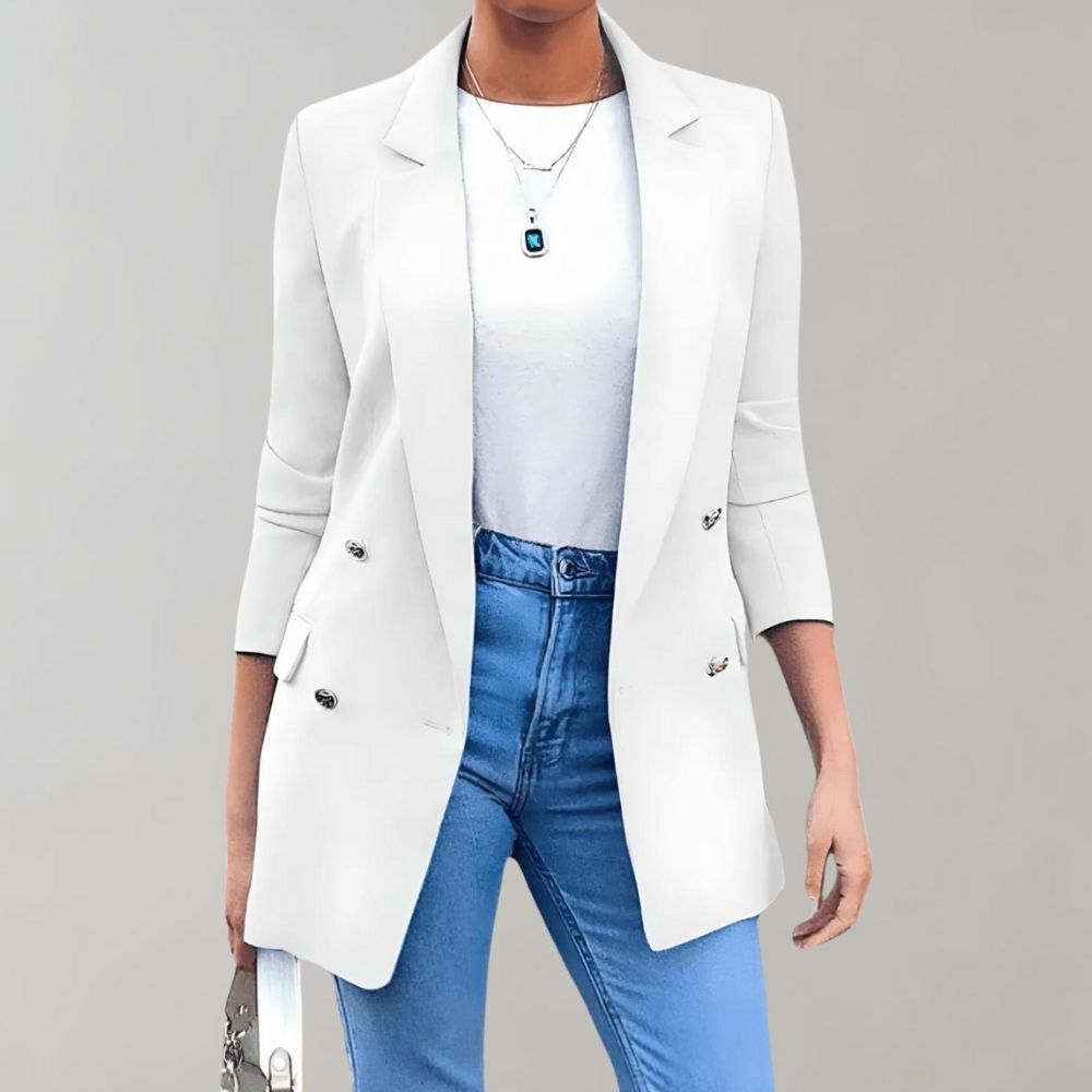 Milla - Women's Blazer with Notch Lapel and a Double-Breasted Front - photo 1