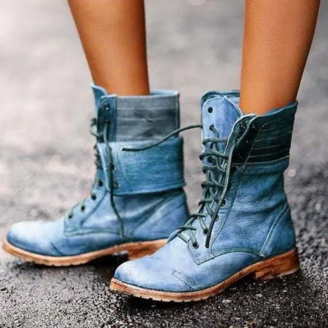 Minnie - Women's Mid-Calf Boots with Turn-Down Cuff - photo 2